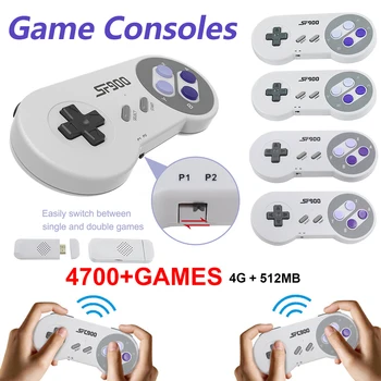 SF900 spillekonsol 2,4 G Wireless Receiver Video Spil HDMI-kompatible Håndholdte Spil Spiller Dual Gamepad til Genesis