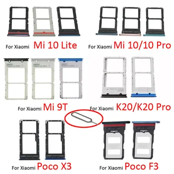 SIM Kort Slot Bakke For Xiaomi Mi 9T 10 Pro Lite Poco X3 F3 Oprindelige Telefon SIM-Chip SD-Kort Holder Skuffen For Redmi K20 K40 Pro