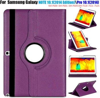 SM P600 P601 P605 Roterende 360 Book Cover taske til Samsung Galaxy Note 10.1 (2014-udgave) Tab Pro 10.1 T520 T521 T525 Sag