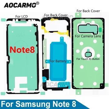 Samsung Galaxy Note 8 Note8 SM-N9500 Komplet Sæt Tape LCD-Skærmen Tilbage Batteriets Cover Frame Kamera Linse Mærkat Lim