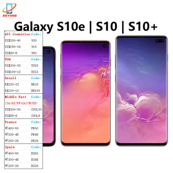 Samsung Galaxy S10 S10+ S10e G973U1 G975U1 G970U1 RAM 6/8/12GB ROM 128/256/512 GB/1 TB Snapdragon NFC, 4G LTE Ulåst Mobiltelefon