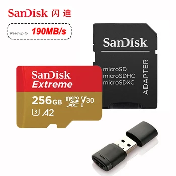 SanDisk Extreme Micro SD-Kort 64GB Micro SD 128GB 32GB Flash-Hukommelseskort SD-Kort 256 GB U3 4K V30 400 GB Microsd-512GB 1TB TF Kort