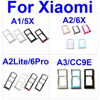 Sim-Kortet Magasin Holder Til Xiaomi Mi A1 A2 Lite A3 5X 6X CC9e Redmi 6 Pro Sim-Kort Læser Slot Adaptere, Stik Reservedele
