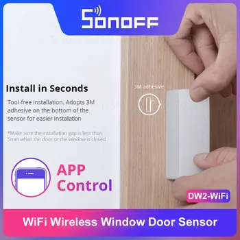 Sonoff DW2-WiFi-Trådløs Sikkerhed Dør/Vindue Sensor Hjem Sikkerheden Alarm Arbejde Med eWeLink APP Support Sonoff Enheder IFTTT
