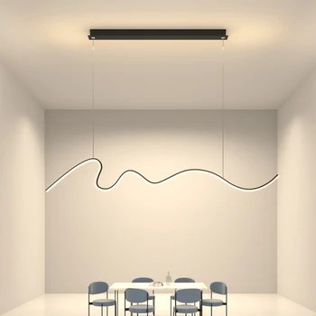 Spisestue lampe lysekrone lys luksus lamper moderne minimalistisk spisestue, spisebord bar Nordisk minimalistisk strip 2023 ny