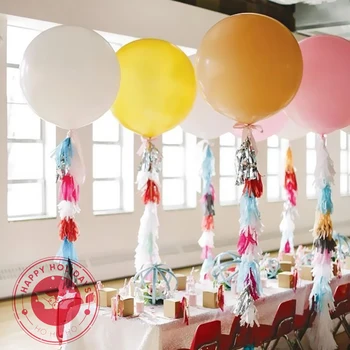 Stor Helium Ballon Macarone Avancerede Farve Latex Balloner Happy Birthday Party Bryllup Dekoration Tabel Tilbehør Til Udsmykning
