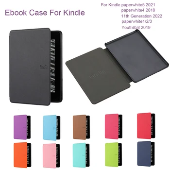 Til 2021 Kindle Paperwhite 5 M2L3EK Tilfældet For Kindle Paperwhite 6 7 10 11 Generation Beskyttende skal Flip E-bog Cover