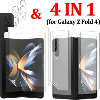 Til Samsung Galaxy Z-Fold 4 Screen Protector 4-I-1 Klare Fuld Dækning Hydrogel HD ridsefri Film til Galaxy Z-Fold 4