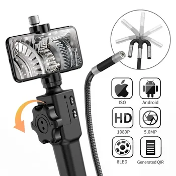To-Vejs Formulere Endoskop 180 Grader Styring Industri-Endoskop Med 6,2 mm/8.5 mm Diameter Sonde Til iPhone og Android