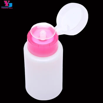 Top Kvalitet 150 ML Pink Tomme Pumpe Væske Alkohol Tryk på Nail Polish Remover Renere Flaske Dispenser Gøre Op genpåfyldes