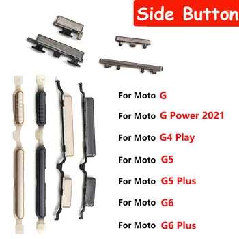 Tænd Sluk Lydstyrke Op Nede Side Key Knap, Flex Kabel Til Moto G Power 2021 G5 G6 Plus G4 Spille Side Tænd / Sluk-Tast + Lydstyrke-Knappen