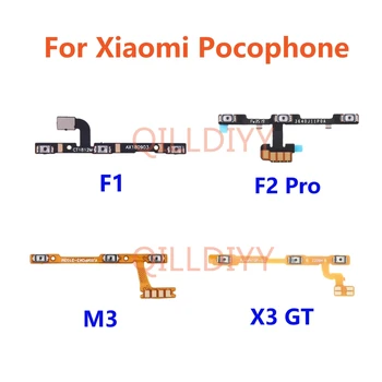 Tænd / sluk-Tasten og Volumen Side Knap Flex Kabel Til Xiaomi Pocophone Poco F1 & F2 & Pro M3 og X3 GT Reservedele Reparation