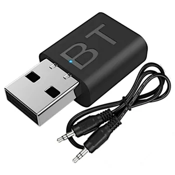 USB Bluetooth-5.0-Sender-Modtager 5.0 + EDR, der Sender/Modtager To-i-én Bluetooth 5.0 USB-Adapter 3,5 mm AUX Adapter Bil TV