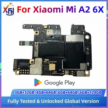 Ulåst Oprindelige Bundkort Til Xiaomi Mi A2 6X Bundkort Globale Version Logic Board Snapdragon 660 32GB/64GB/128GB