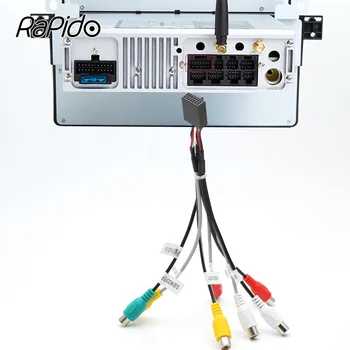 Universal 14 Pin Stik RCA-Kabel Adapter 66P Bil Radio Stereo Android Navigation Mms-Subwoofer-Stik Kamera I Wire