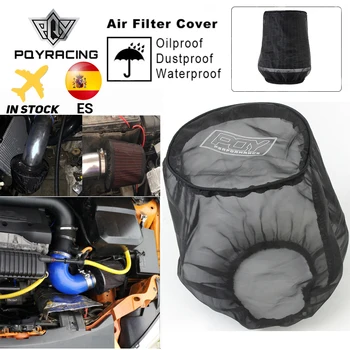 Universal bil luftfilter Beskyttende Dække Vandtæt Oilproof Støvtæt for Cylindrisk High Flow Luft Indtag Filtre Sort AIB01