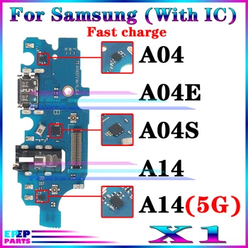 Usb Oplader Port Flex Kabel til Samsung Galaxy A04 A04E A04S A14 5G A042 A045 A047 A145F A146B Opladning Bord Modul