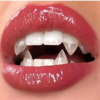 Voksne Børn Halloween Vampyr Falske Tænder Forfærdelige Fest Kostume Transparent Tandproteser Cosplay Hugtænder Harpiks Hugtænder Ny