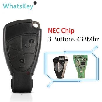 WhatsKey 2/3 Knapper 433Mhz Bil Fjernbetjeningen Fob af Mercedes-Benz E SLK CL W203 W211 W208 1996 - 2005 NEC Smart Key