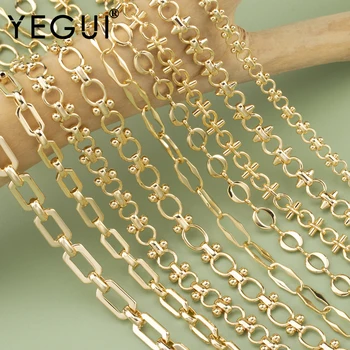 YEGUI C77,diy kæde,18k guld rhodineret -, kobber -, pass NÅ,nikkel fri,smykker at gøre,charms,diy armbånd, halskæde,1m/masse