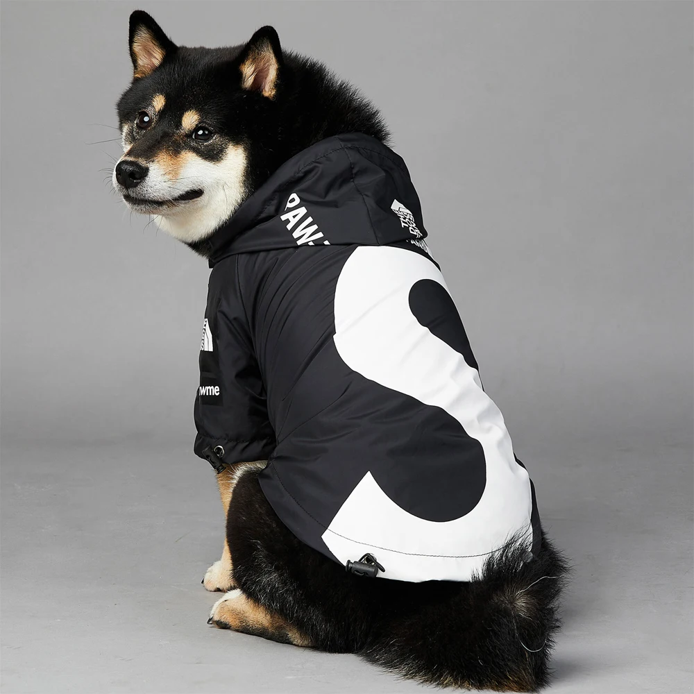 Designer Vandtæt Dog Regnjakke Mode Vindtæt Dog Jakke Tøj til Store Hunde Varm Kat, Hvalp Pels Kostume Dropshiping - 0