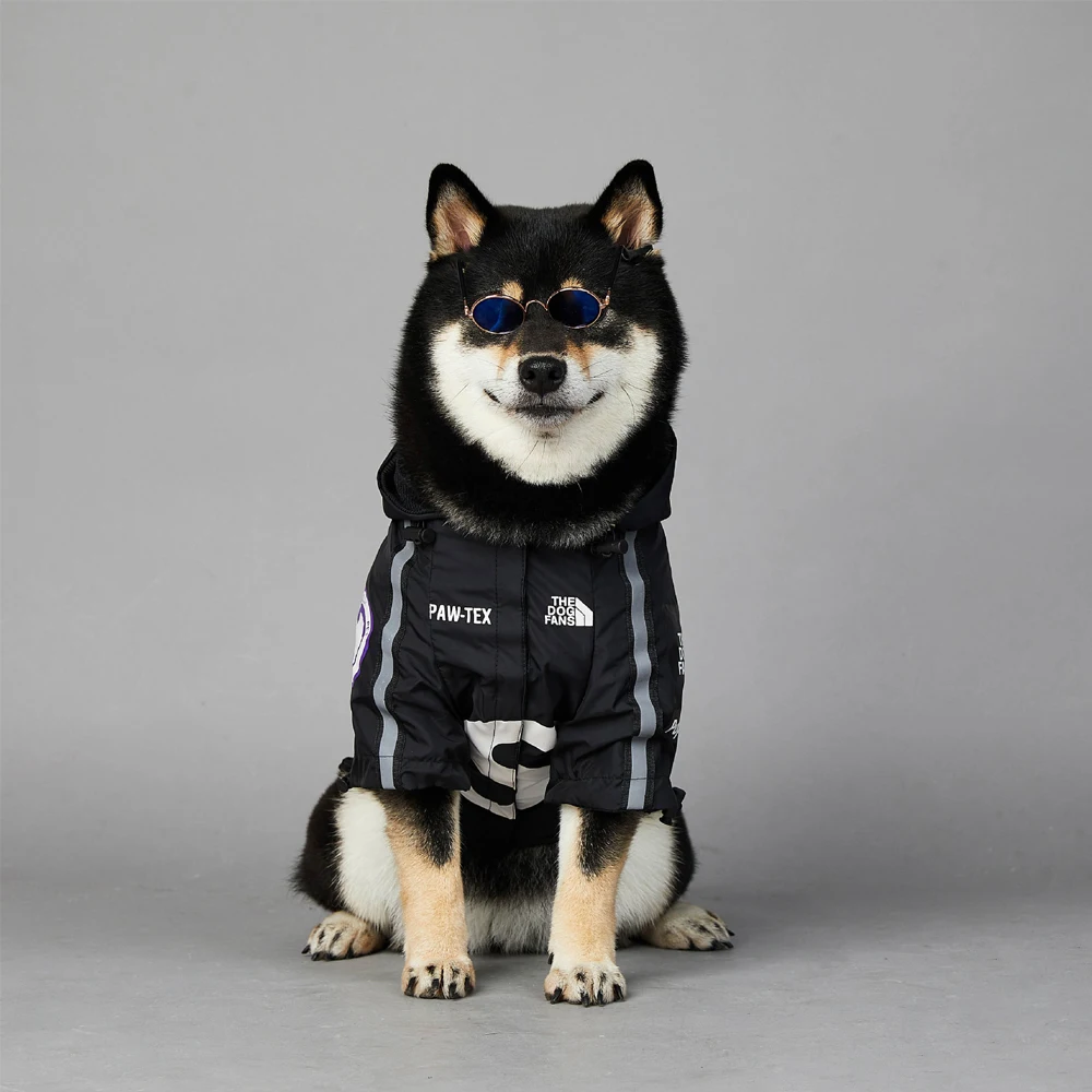 Designer Vandtæt Dog Regnjakke Mode Vindtæt Dog Jakke Tøj til Store Hunde Varm Kat, Hvalp Pels Kostume Dropshiping - 3