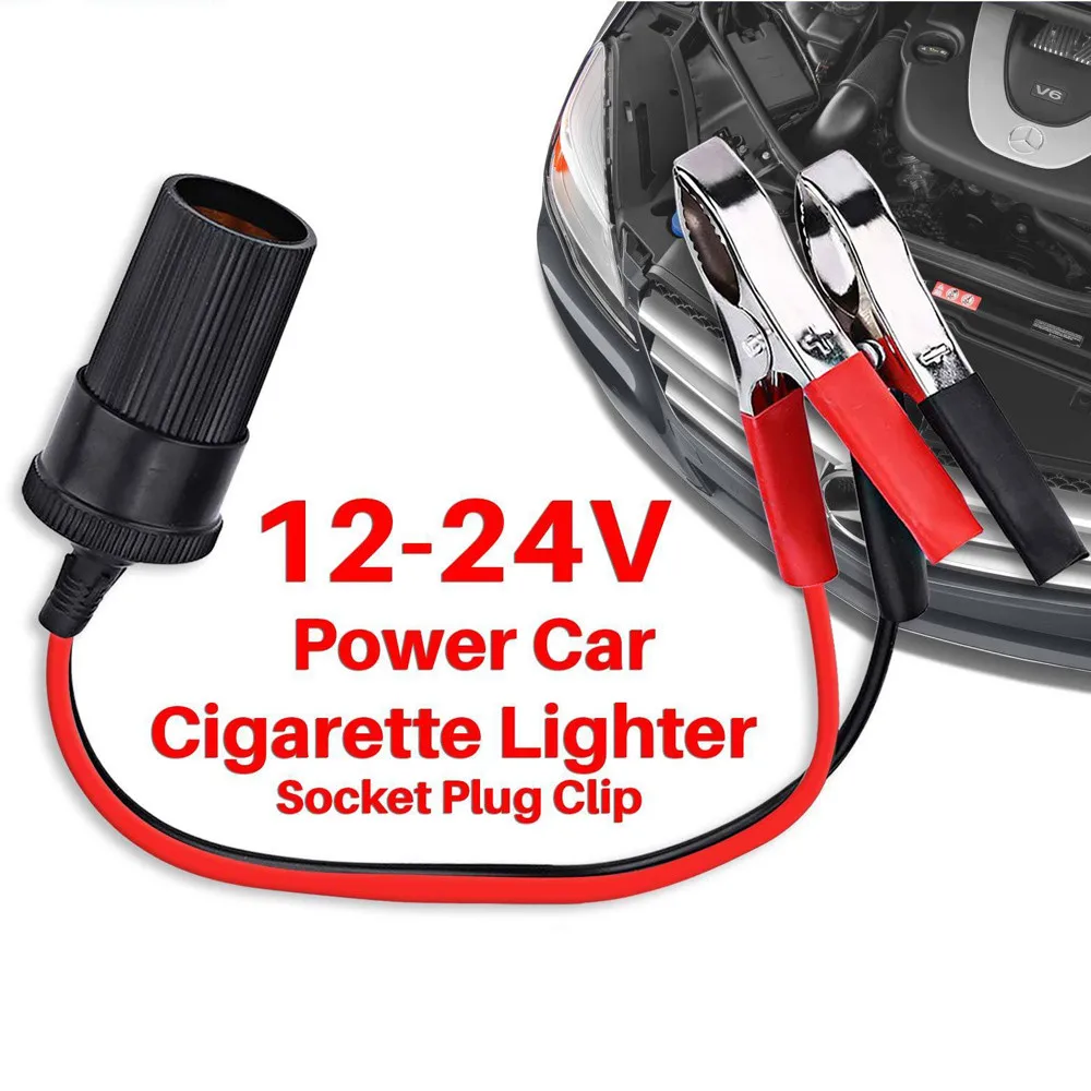 Bil Lighter Stik 12V Bærbar Strømforsyning Adapter Crocodile Clip Cigarettænder USB-Tilbehør til Bilen Gratis Fragt - 5