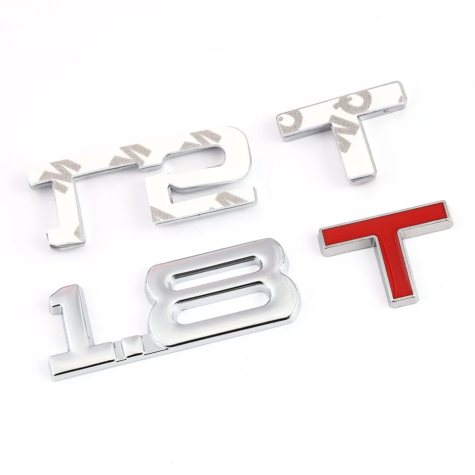 Bil 3D Metal 1.6 1.8 T T 2.2 T 2,5 T 3.0 T-Logo Klistermærke Logo Badge Decals Auto Hale Klistermærke til BMW, Mercedes, Ford, Audi, Toyota Honda - 5