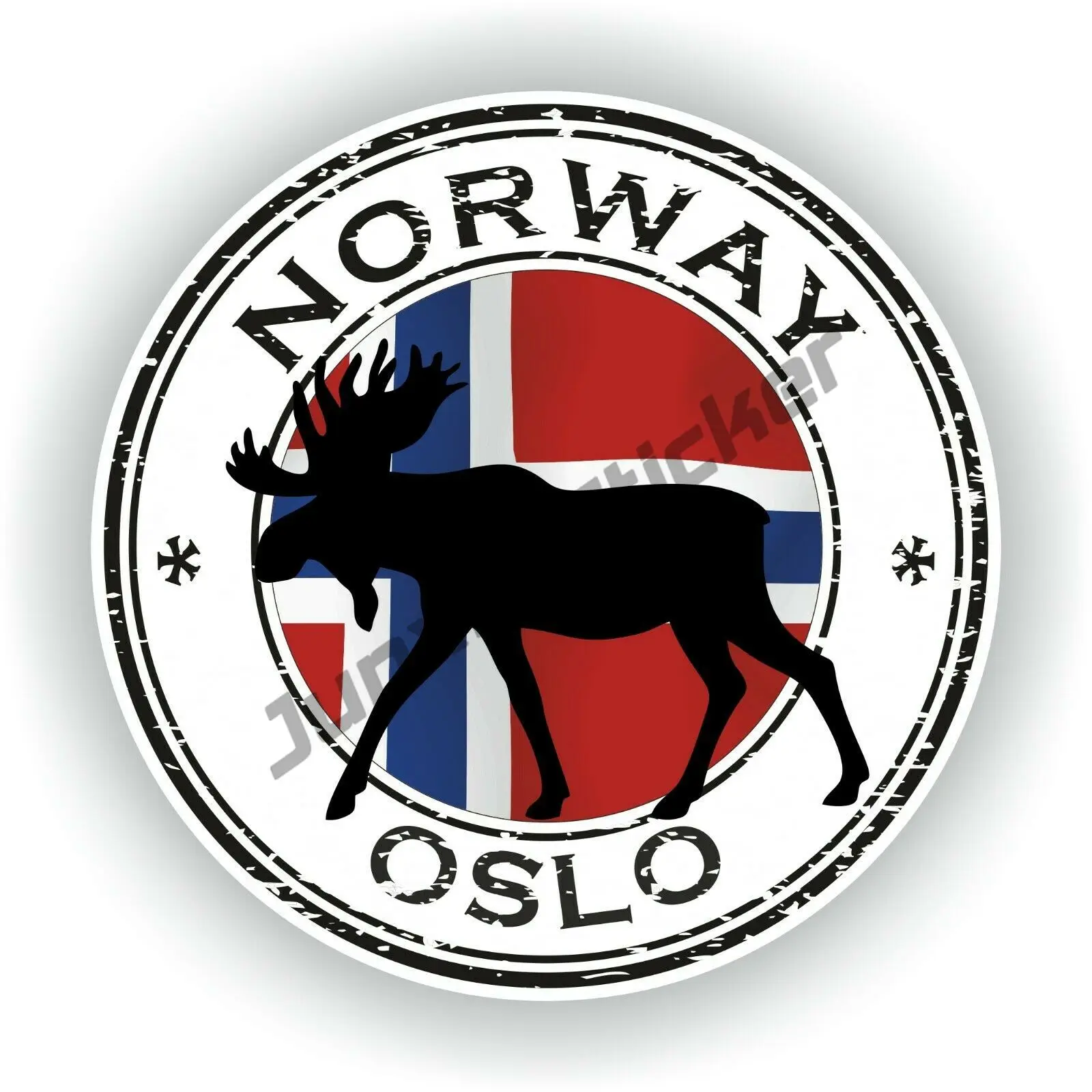 Norge Flag Vinyl Decal norske rigsvåben Mærkat Dekoration til Bil Vindue Kofanger Premium Kvalitet Tilbehør til Bilen KK13cm - 2