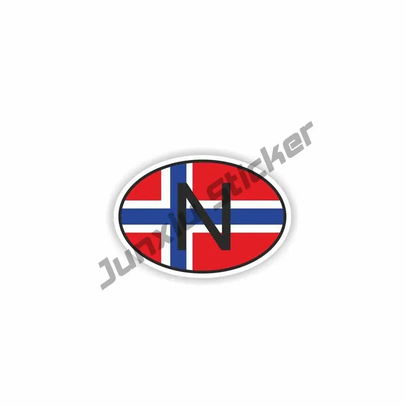 Norge Flag Vinyl Decal norske rigsvåben Mærkat Dekoration til Bil Vindue Kofanger Premium Kvalitet Tilbehør til Bilen KK13cm - 5