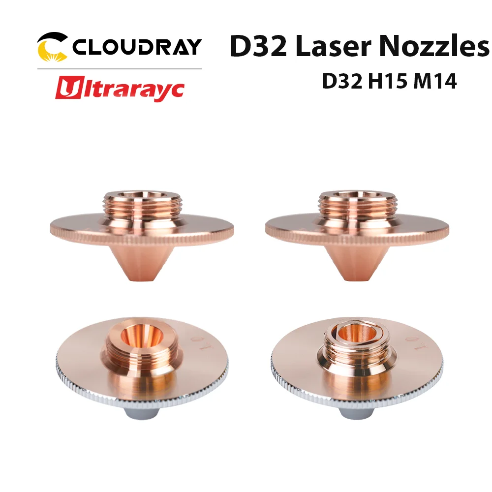 Ultrarayc Fiber Laser-Dyser af Type C, Bule Enkelt Dobbelt Forkromet Lag D32 H15 M14 Kaliber 0.8-6 til Raytools Laser Hoved - 4