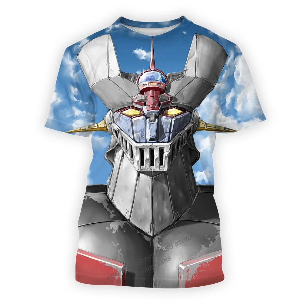 Mazinger Z 3D Printet T-shirt Mænd Fashion T-Shirt til Børn Hip Hop Tops Tees Animationsfilm Robot t-shirt Afslappet Drenge Piger Cool t-shirt - 2