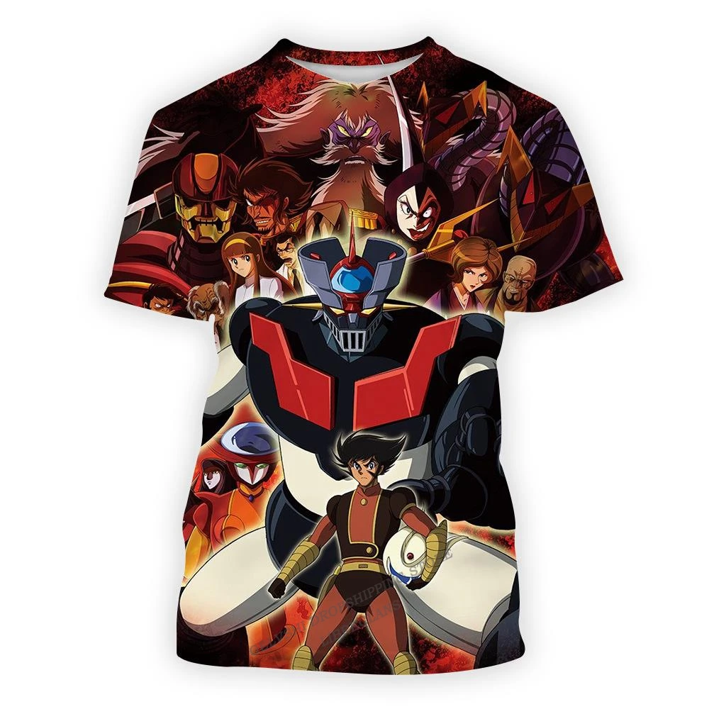 Mazinger Z 3D Printet T-shirt Mænd Fashion T-Shirt til Børn Hip Hop Tops Tees Animationsfilm Robot t-shirt Afslappet Drenge Piger Cool t-shirt - 3