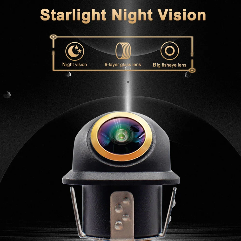 AHD 1920*1080P Bil Kamera Starlight Night Vision bakkameraet Backup Fiskeøje Vidvinkel bakkamera Til Android Skærm - 3