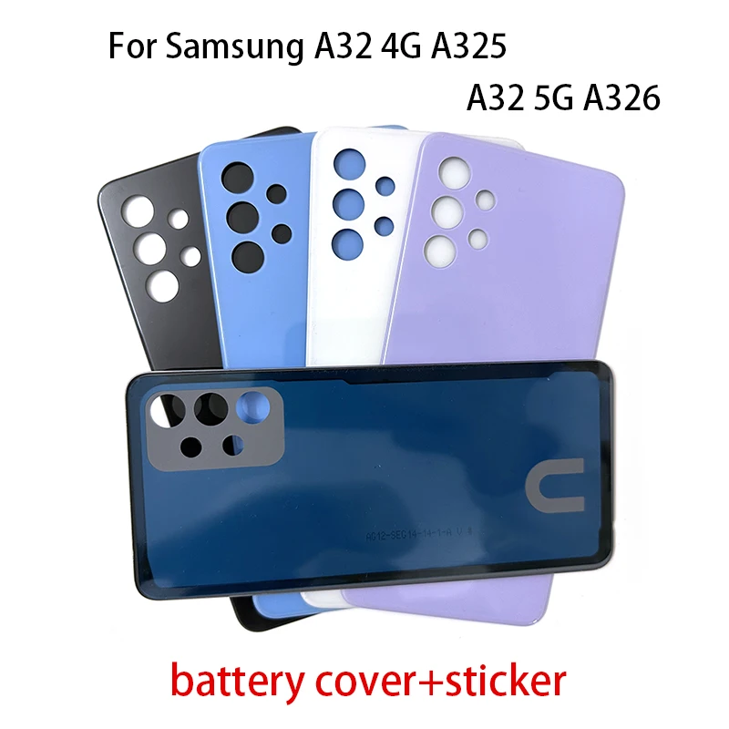 For Samsung Galaxy A32 LTE 4G A325 5G A326 Boliger Telefonen Chassis batteridækslet shell Låget Sag bagpanel bagpanel med mærkat - 0