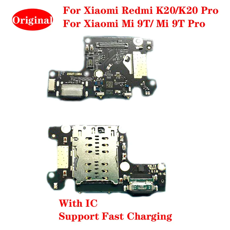 Originale USB-Opladning Port Dock SIM-Kort Slot Stik Bundkort LCD-Flex-Kabel For Redmi K20/ K20 Pro Xiaomi Mi 9T Pro - 4