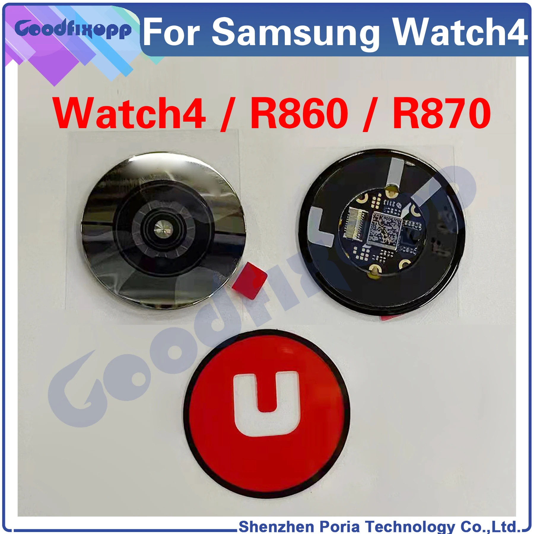 For Samsung Galaxy Se 4 SM-R860 R860 R865 40MM SM-R870 R870 R875 44MM Watch4 Dække Bagsiden Tilbage Shell Glas Linse Udskiftning - 0