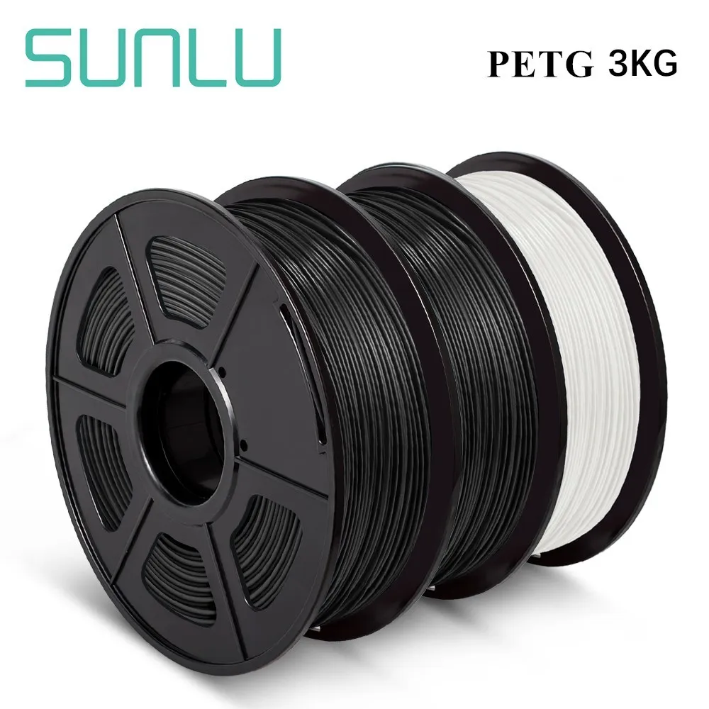 SUNLU PETG Filament 1kg 1.75 mm FDM 3 Ruller/Sæt 3D-Printer Materiale med Spool Høj Styrke, Ikke-giftige 100% Ingen Boble Filamenter - 0