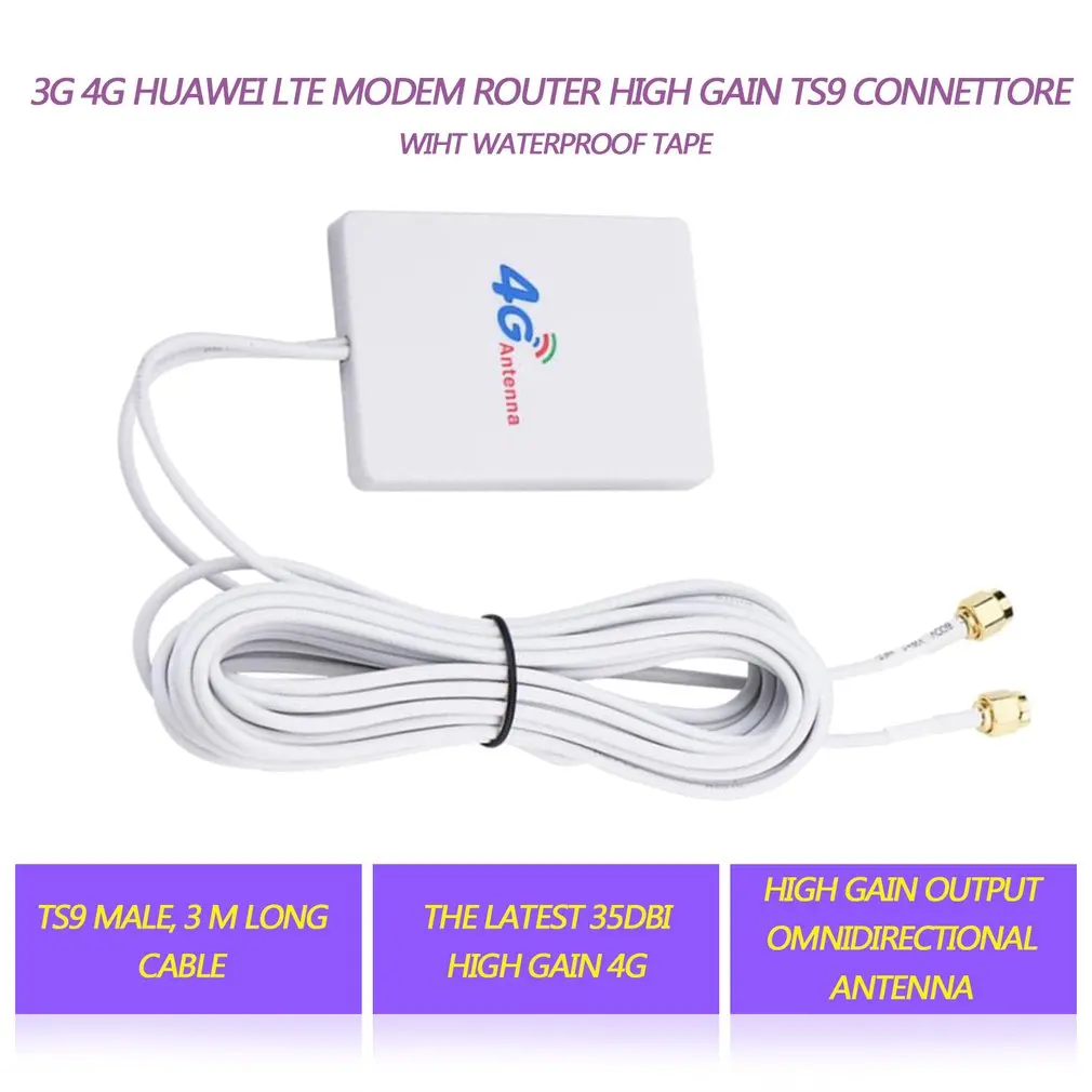 3m Kabel 3g 4g LTE Antenne med Høj Forstærkning For Huawei LTE-Modem med Router Aerea Con SMA Connettore Vandtæt Tape med Dual RG174 - 4