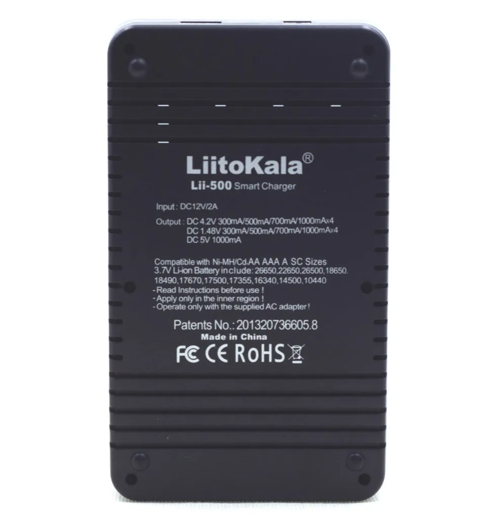 LiitoKala lii500 LCD-Oplader til 3,7 V 18650 26650 18500 18640 Cylindrisk Lithium Batterier 1,2 V AA AAA NiMH Batteri Oplader - 5