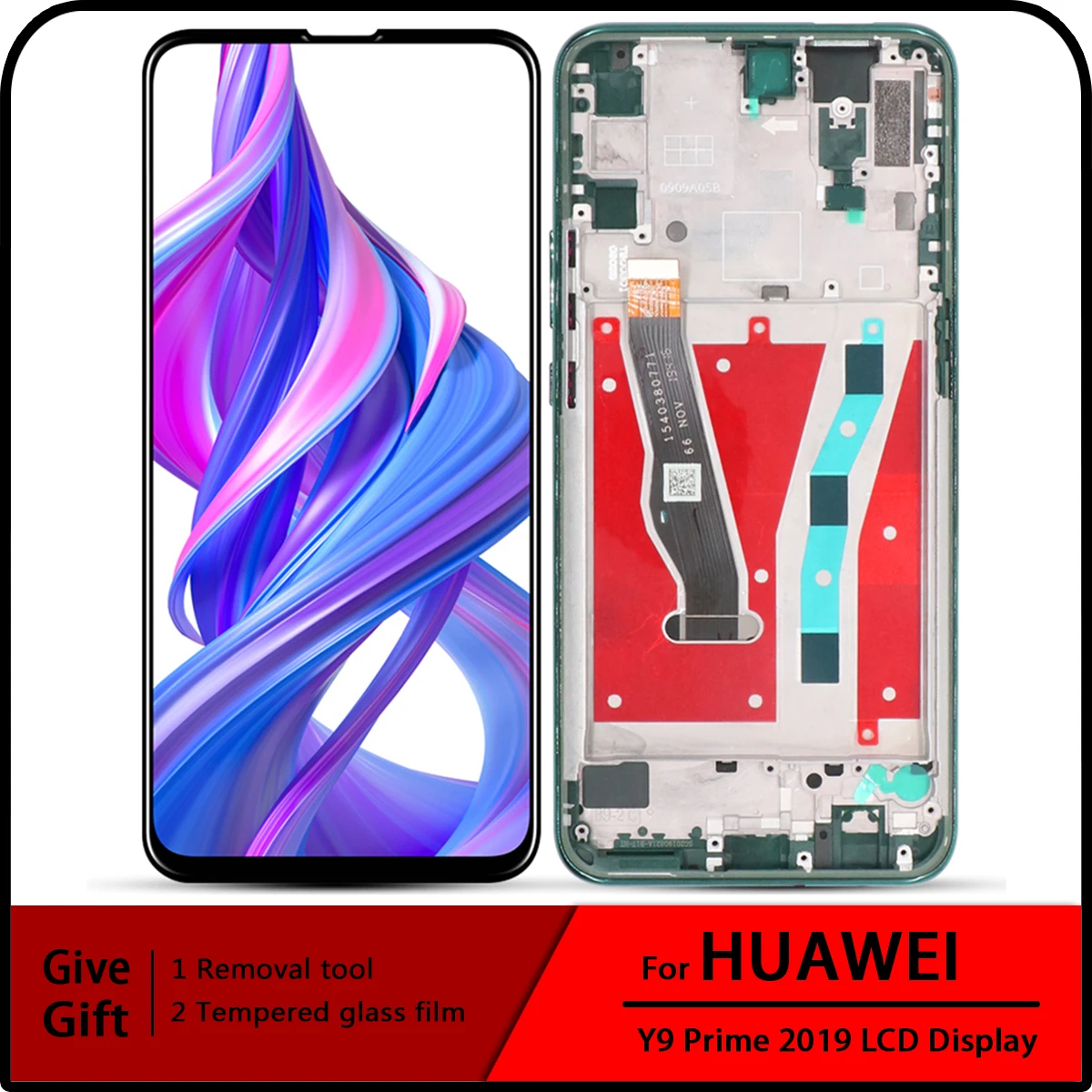 For Huawei Y9 Prime 2019/S Smart Z LCD-Skærm STK-LX1 Touch Screen Digitizer Assembly dele+værktøjer - 0