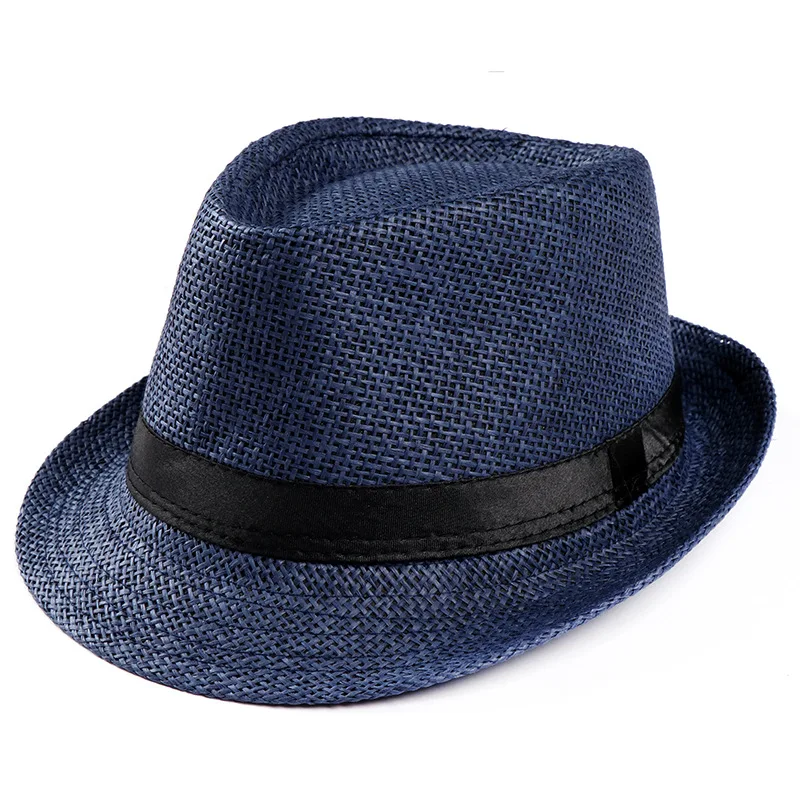 Kvinder Mænd Sommeren Trendy Strand Solen Halm Panama Jazz Hat kvindelige Cowboy Fedora hatte Gangster Cap chapeau Børn dreng hat solhat - 1