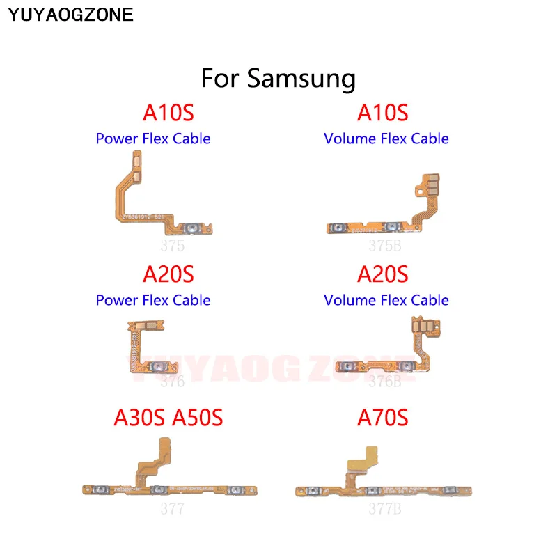 Power Knappen Lydstyrke Mute-Knappen On / Off-Flex Kabel Til Samsung Galaxy A10S A107F A20S A207F A50S A507F A70S A707F - 0