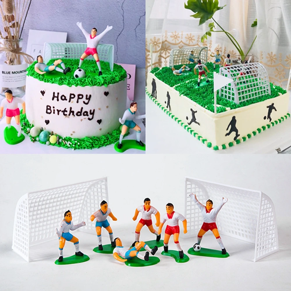 Fodbold Kage Topper Dreng Fodbold Kage Dekorative Fodbold Team Happy Birthday Party Indretning Sports Tema Part Leverer Dekorationer - 0