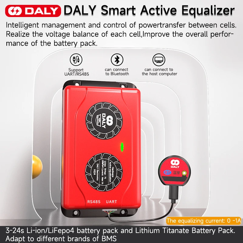 Daly Smart Celle Aktiv Balancer Equalizer 1A Li Lithium-ion-Lifepo4 Board Batteri, 3S-4S-12V 7S 8S 24V 10'ERE 12S 14S 16S 20S - 0