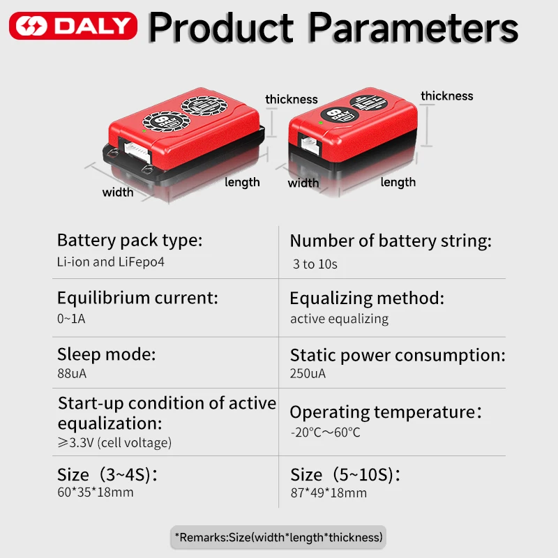 Daly Smart Celle Aktiv Balancer Equalizer 1A Li Lithium-ion-Lifepo4 Board Batteri, 3S-4S-12V 7S 8S 24V 10'ERE 12S 14S 16S 20S - 4