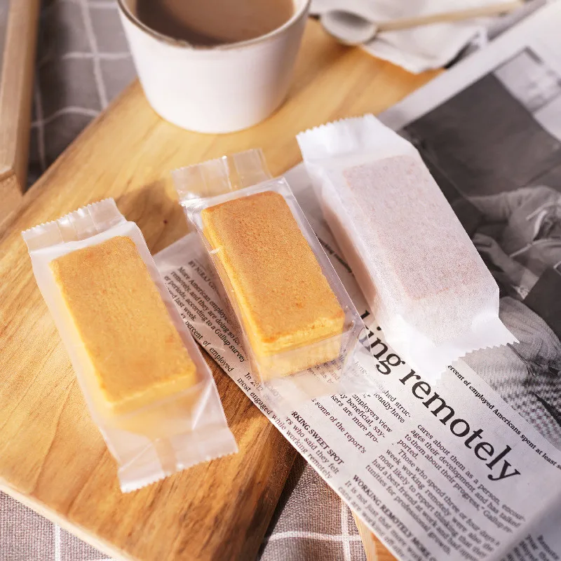 50stk Gennemsigtig Matteret Karamel Brownie Emballage Maskine Forsegling Ananas Nougat Kiks, Slik Pose Wienerbrød - 0