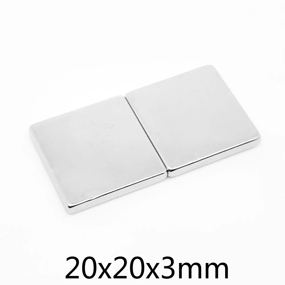 2/5/10/20/30/50STK 20x20x3 mm Firkantet Stærke Magneter, der er Stærke Magnetiske N35 Blok Neodym-Magnet-Ark 20x20x3mm 20*20*3 - 0