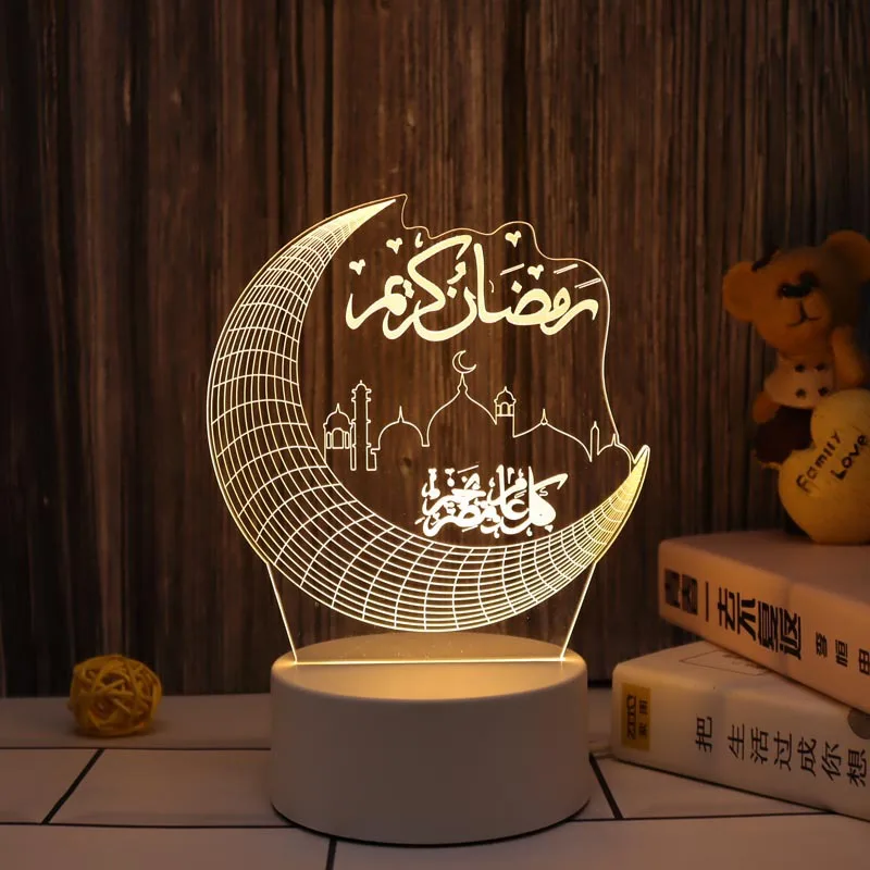 2023 Eid Mubarak Led Lys Indretning Islam, Ramadan Dekorationer Til Hjemmet Islamiske Muslimske Part Palace Ramadan Kareem Eid Al-Adha Gaver - 4