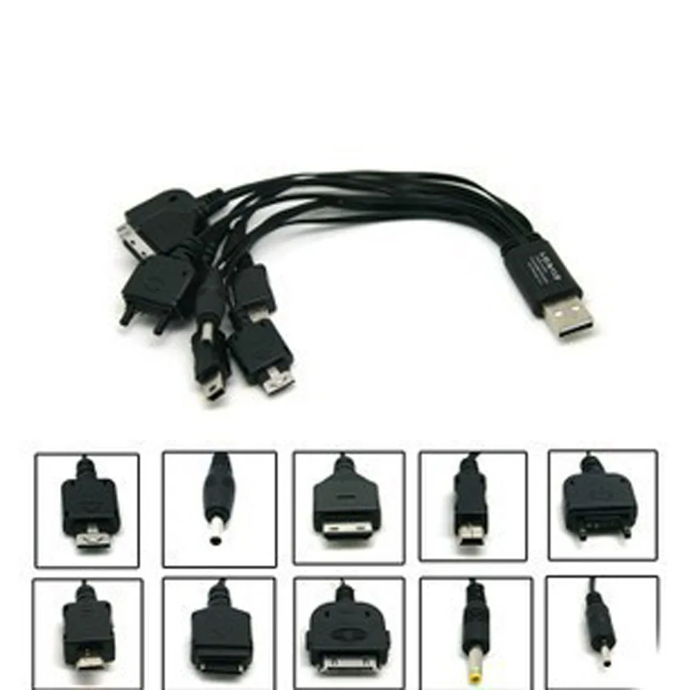 10 in1 Multifunktionelle USB-dataoverførsel Kabel til iPod, Motorola, Nokia, Samsung, LG, Sony Ericsson Consumer Electronics Data Kabler - 2